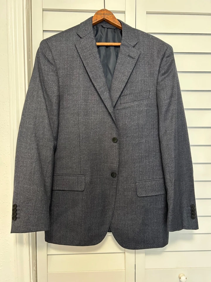 Givenchy Men EUC recent blue black double vent blazer sport coat jacket 52 40S - Image 1 of 4