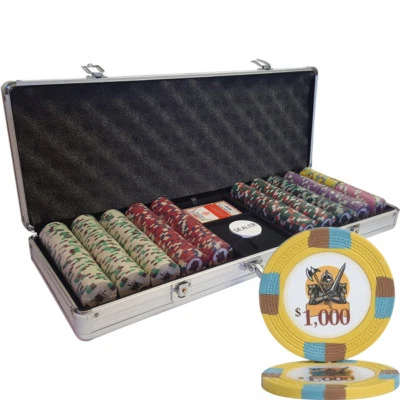 500 14G KNIGHTS CASINO TABLE CLAY POKER CHIPS SET - CHOOSE DENOMINATION - Image 1 of 2