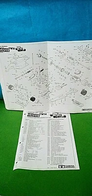 TAMIYA WILLIAMS FW 14 F.1 RC PARTS LIST BREAKDOWN e SPACCATO  RICAMBI scala 1:10 - Immagine 1 di 2