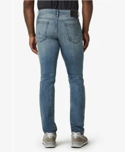 Pantalones de mezclilla HUDSON para hombre negros ajustados con cremallera pierna recta talla 30 lavado Pacífico $205 nuevos con etiquetas - Imagen 1 de 19