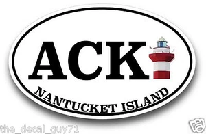 Nantucket Island Lighthouse Oval Decal Sticker Extreme High Quality High Gloss - Picture 1 of 1