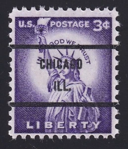 1035c Liberty 3c Bureau Precancel “Chicago Ill.” PSS-71 MNH OG - Picture 1 of 1