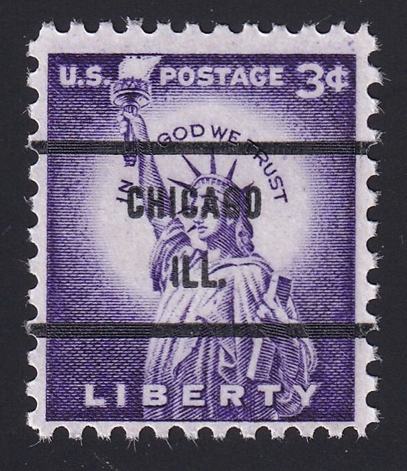 1035c Liberty 3c Bureau Precancel “Chicago Ill.” PSS-71 MNH OG - Image 1 of 1
