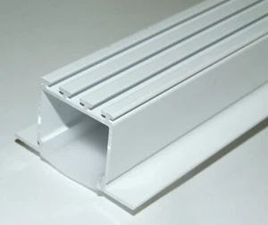 1m ceiling LED aluminium extrusion C2 painted white, with diffuser - Picture 1 of 6