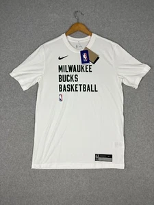 Milwaukee Bucks Shirt Herren M Tall weiß NBA Basketball Nike Dri Fit Kurzarm - Bild 1 von 11