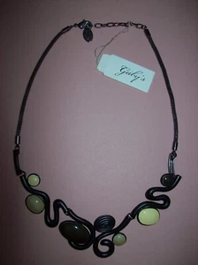 Ladies Statement Necklace - Wiggle & Swirl Design (Gaby's) - Picture 1 of 4