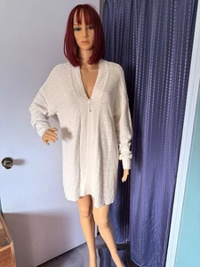 Cárdigan abierto C&C California 100 % algodón M-XL tejido texturizado blanco clásico - Imagen 1 de 10