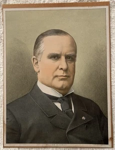 President Wm McKinley Chromo Litho Mounted Print 1898 - Picture 1 of 7