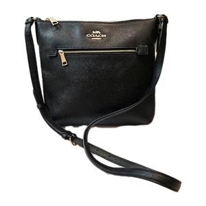 Coach Crossbody Rowan Fila Women's Purse Black Shoulder Bag C1556 EUC - Picture 1 of 19