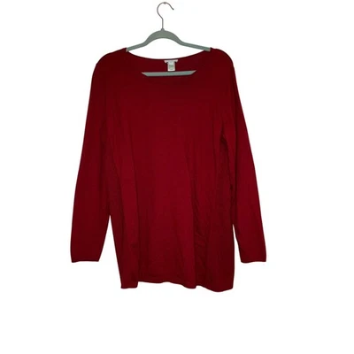 J. Jill Rojo Punto Cómodo Suéter Talla Grande  Foto 1 de 4