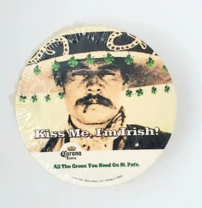 1998 Corona Kiss Me I'm Irish Untersetzer, St. Patricks Day, 50er Pack Karton, NEU - Bild 1 von 4
