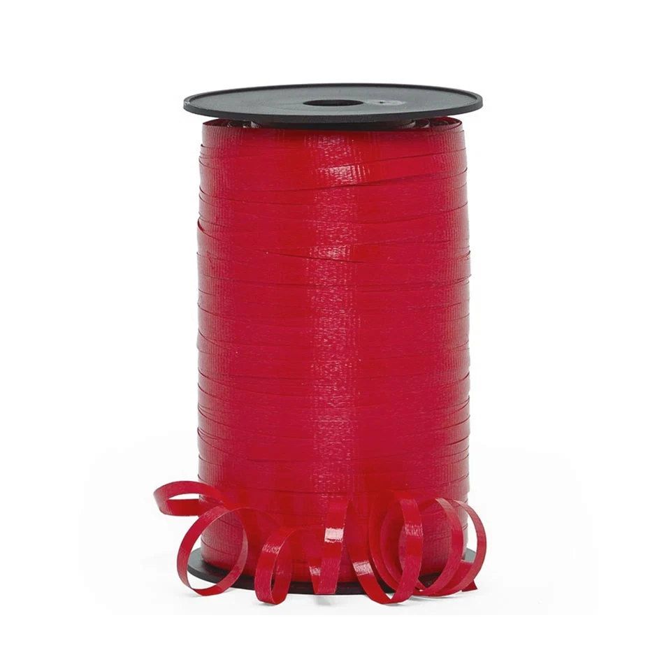3/16" Wide Red Crimped Curling Ribbon - 500 Yards (4435030) - Image 1 of 1