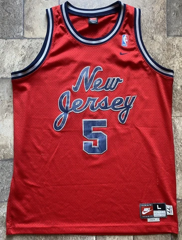 Vintage Jason Kidd New Jersey Nets #5 Nike NBA Basketball Jersey Cover