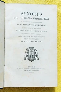 SYNODUS DIOCESANA FIDENTINA 1883 RARA EDIZIONE FIDENZA 417 PAGINE - Picture 1 of 6