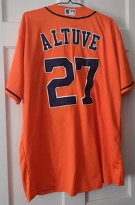 Houston Astros JOSE ALTUVE #27 Orange Baseball Jersey Men's 2XL - Picture 1 of 7