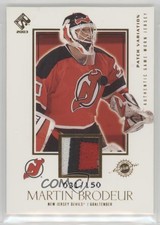 2002 Pacific Private Stock Reserve Game-Worn Jerseys Martin Brodeur Patch HOF