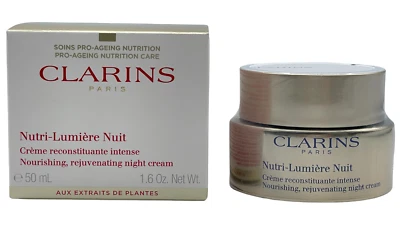 Crema de Noche Clarins Nutri-Lumiere 1.6 OZ Todo la Piel Rostro Anti Envejecimiento AUTÉNTICA Foto 1 de 2