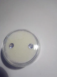 2 echte Ceylon Saphire rund round facet ca 4 mm clean-eyeclean light whitepurple - Bild 1 von 11
