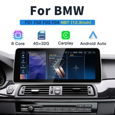 12.3'' Car Android Screen Navi Wifi Carplay For BMW 7 Series F01 F02 2013-15 NBT - Image 1 of 4