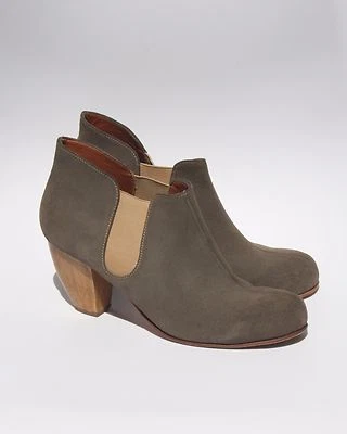 BOTINES RACHEL COMEY SIR BARTON 8 $335 Gris Gamuza Botines Zapatos Tacones de Madera Foto 1 de 4