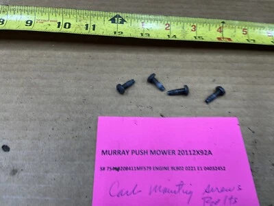 Murray 3.5 HP PUSH MOWER 9L9020221E1 Carburetor Mounting Bolts Set Of 4 - Image 1 of 4