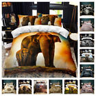 Home Bedding Set Doona Cover Multiple Wildlife Patterns Bedroom Decor S/D/Q/K
