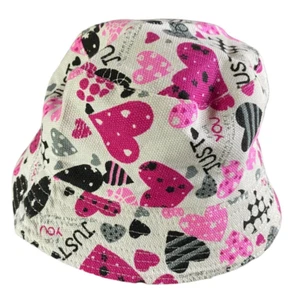 Fashion Toddler Baby Kids Girls Heart Design Printed Bucket Hat Sun Helmet Cap - Picture 1 of 5