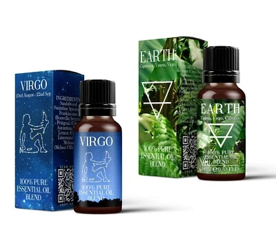 Mystix London Earth Element & Virgo Zodiac Sign Essential Oil Blend Twin Pack - Image 1 of 4