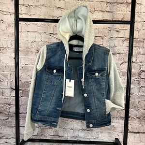 Wallflower Tessa Dreamer Kids Blue Denim Hoodie Sweatshirt Jacket Size L Youth - Picture 1 of 7