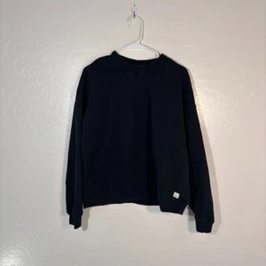 Vuori Weekender Crew Sweatshirt Shirt Womens Medium Pullover Black FLAW - Picture 1 of 6