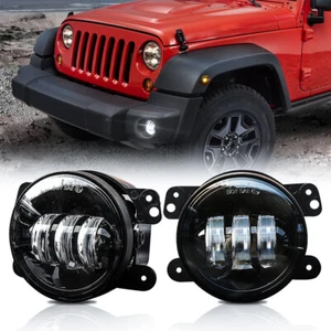 For Jeep Wrangler TJ LJ JK 1997-2018 4'' LED Fog Lights Front Bumper Lamp Bulb - Foto 1 di 13