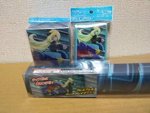 Pokemon Card Game Cynthia & Garchomp Ver.2 Deck Case Sleeve Playmat Set Supply - Picture 1 of 24