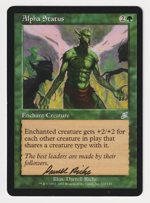 Signed Alpha Status Proof HP Scourge Artist Darrell Riche 2003 WOTC MTG Magic AP - Image 1 of 2