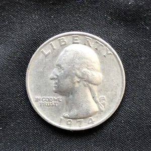 Viertel 1974 - ohne Münzzeichen - guter Zustand. USA Geldmünze - Bild 1 von 3