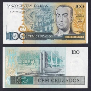 Billete Brasil 100 Cruzados 1987 P.-211b FDS/UNC - Imagen 1 de 1