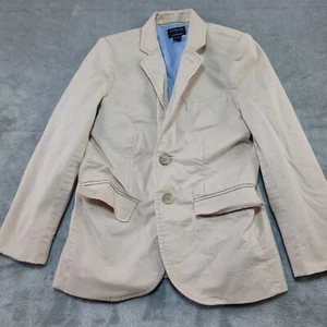 Crewcuts J Crew Thompson Boys 6-7 Beige Blazer Suit Jacket Flex Chino Preppy - Picture 1 of 11