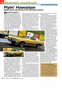 1970 PONTIAC GRAND PRIX 428 / KYLE LAWSON ~  GREAT WEEKEND WARRIOR ARTICLE / AD - Picture 1 of 2