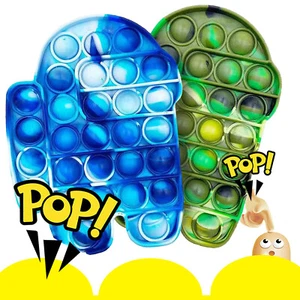 Among us Push Pop Silicone Sensory Fidget Toy Anti-Anxiety Stress Bubble IT Game - Picture 1 of 34