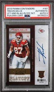 🔥🟥TRAVIS KELCE🟨🔥2013 CONTENDERS #187 ROOKIE /99 PLAYOFF TICKET PSA 9 AUTO - Picture 1 of 2