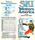 Ozark Air Lines to Western USA Ski Areas Late 1960's Brochure Great Info Photos 