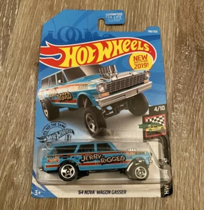 Hot Wheels '64 Nova Wagon Gasser Jerry Rigged Blue General Motors HW Race Day - Bild 1 von 7