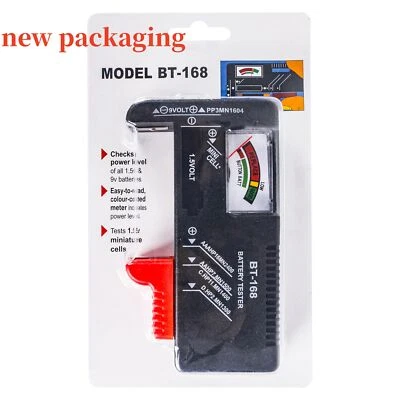 Handheld Universal Analogue Battery Tester Tool 1.5V AA AAA C D 9V Button Cell - Image 1 of 4