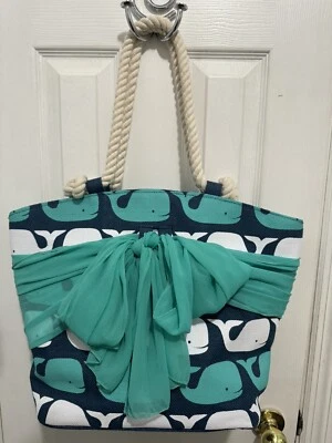 Грязь пирог саронг вдоль сумка с короткими ручками сумочка кит тема темно-синий китов - Изображение 1 из 4