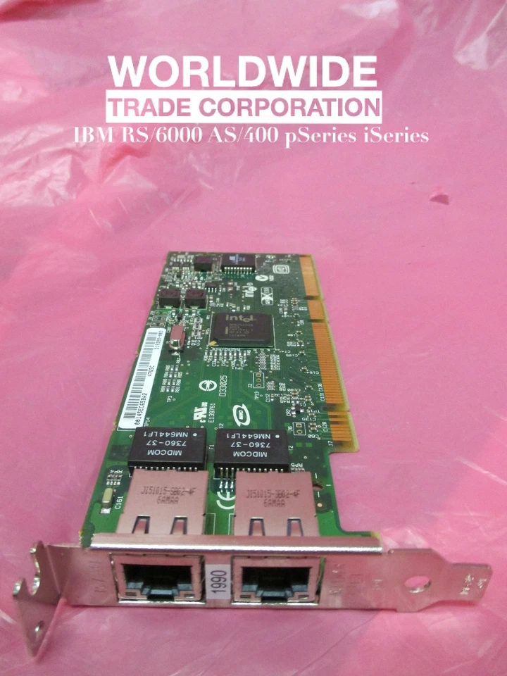IBM 03N5531 FC# 1990 1Gb 2-Port PCI-X Ethernet-TX Adapter (LP) for 9115-505 P5 - Image 1 of 4