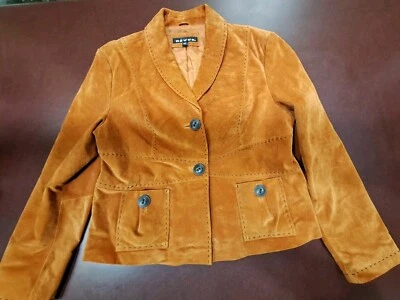 Vintage Revue Suede Leather Jacket, Rust/Orange, XL - Image 1 of 4