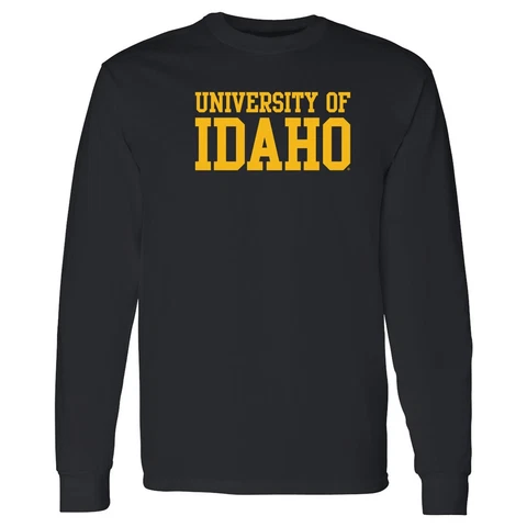Idaho Vandals Basic Block Long Sleeve T Shirt - Black Cover