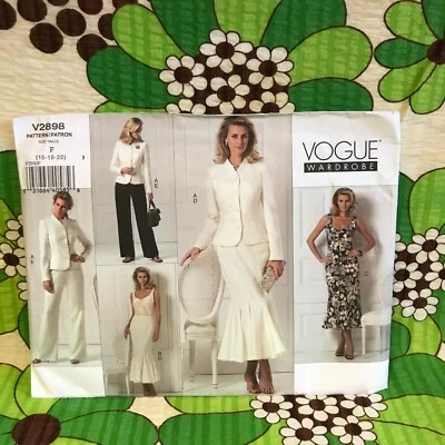 Vogue V2898  VTG Sewing Pattern Vogue Wardrobe Sz:  16-18-20   Uncut - Image 1 of 4