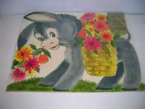 MIP 8 VINTAGE HALLMARK PLAN A PARTY BIRTHDAY DONKEY COATED PLACE MATS - Picture 1 of 4