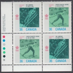 Canada - #1153a Olympic Winter Games -1988, Plate Block - MNH - Picture 1 of 1