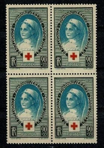 W0059 FRANCE 1939 The 75th anniversary of the Red Cross multiple of 4 MH & MNH - Picture 1 of 2